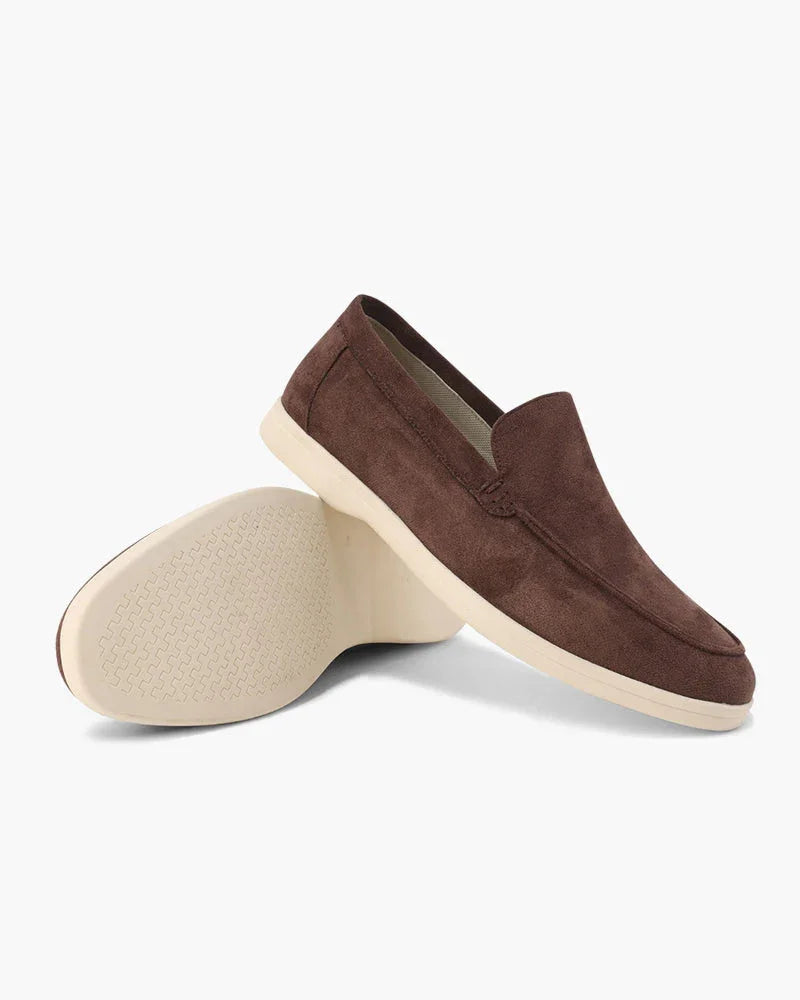Suede Leather Slip-On Loafers - Montaracrest