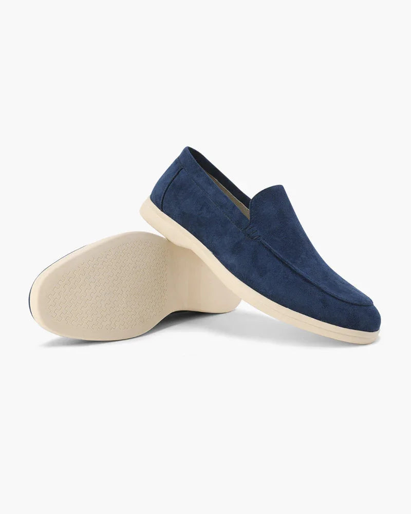 Suede Leather Slip-On Loafers - Montaracrest