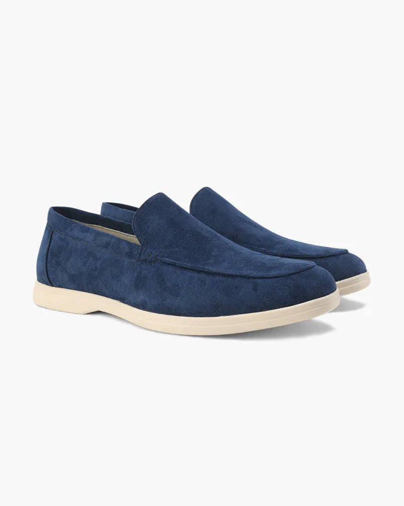 Suede Leather Slip-On Loafers - Montaracrest