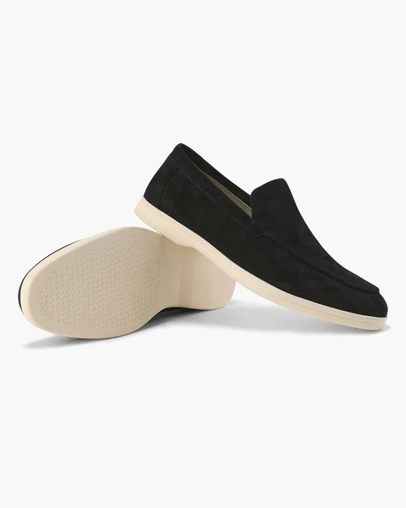 Suede Leather Slip-On Loafers - Montaracrest