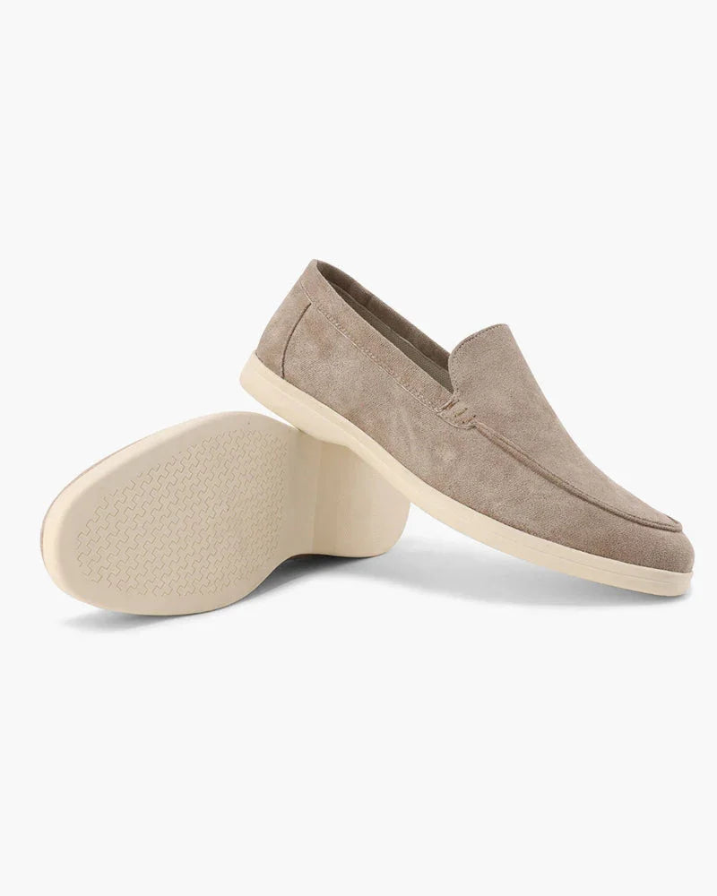 Suede Leather Slip-On Loafers - Montaracrest