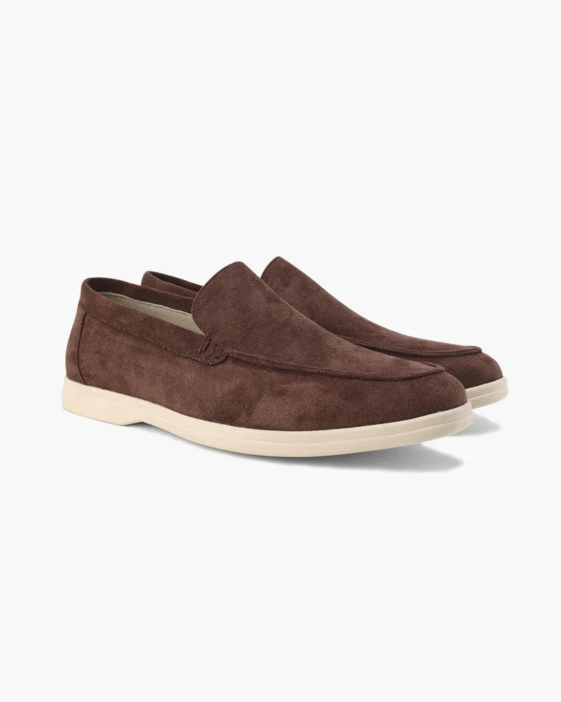 Suede Leather Slip-On Loafers - Montaracrest