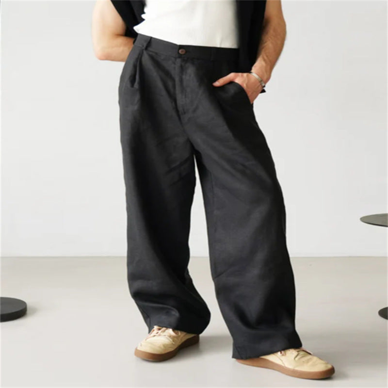 ÉTIENNE | Relaxed-Fit Linen Trousers - Montaracrest