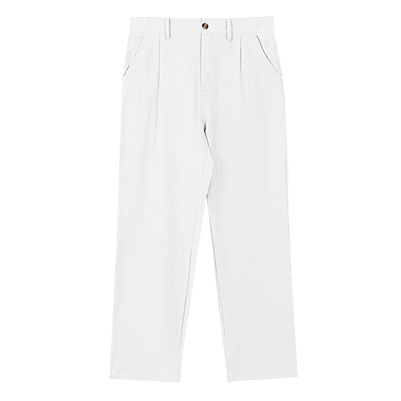 NICCOLÒ | BROAD LEG LINEN TROUSERS