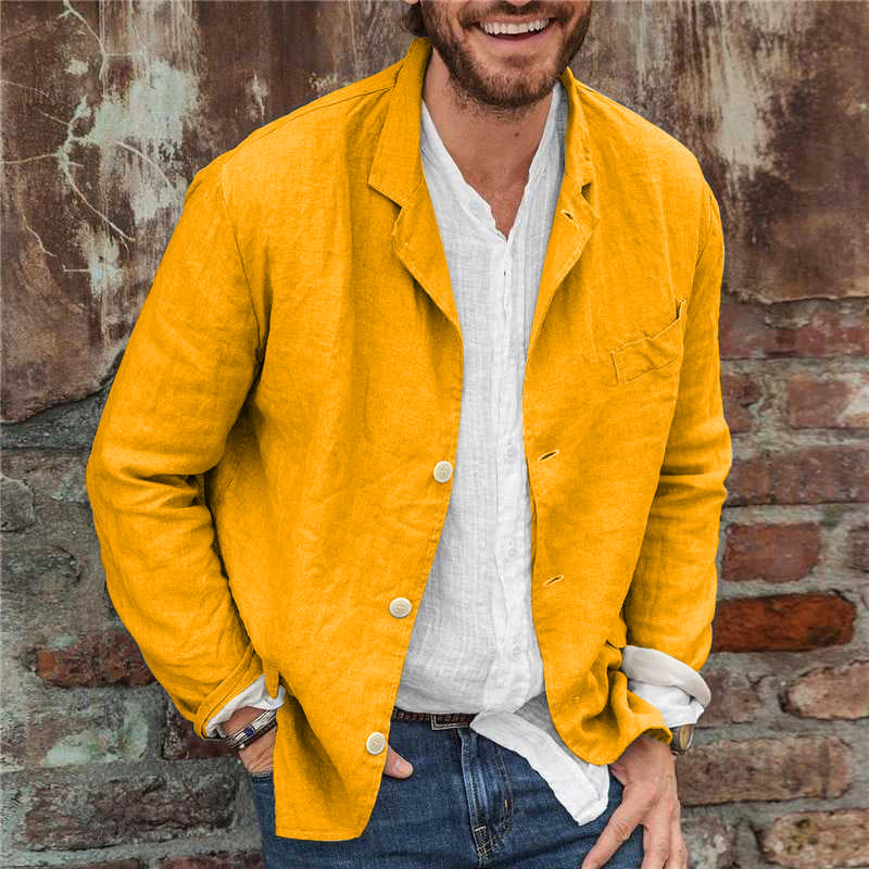 Casual Linen Jacket in Siena