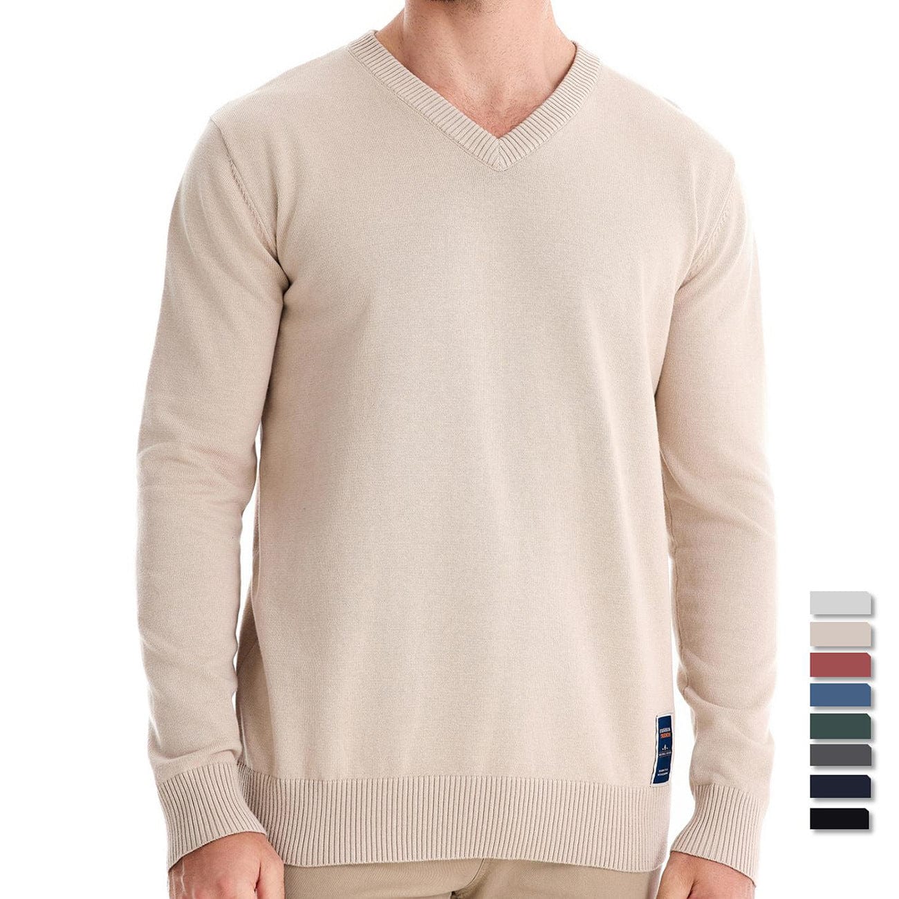 Classic Cotton V-Neck Sweater - Montaracrest