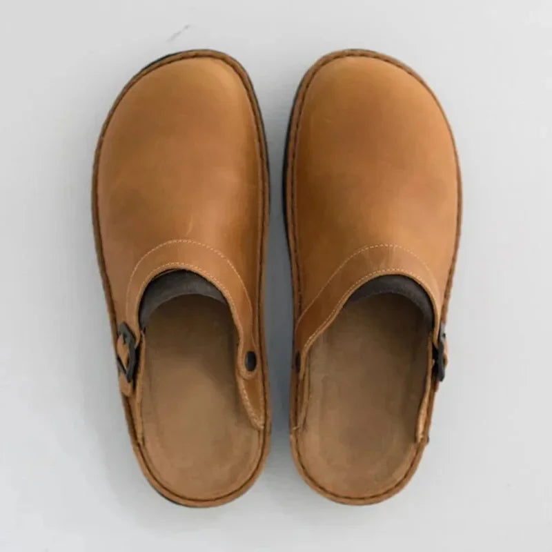 Montaracrest Maurel comfort Zoccoli sandals with supportive design and cushioned footbed, shown in a neutral color.