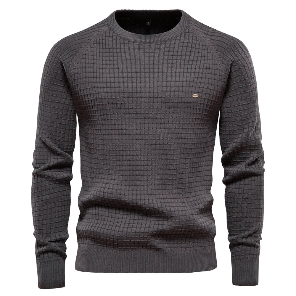 Men's Checked Pattern Pullover - Montaracrest
