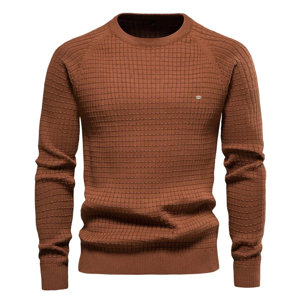 Men's Checked Pattern Pullover - Montaracrest