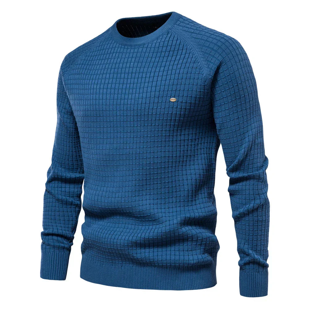 Men's Checked Pattern Pullover - Montaracrest