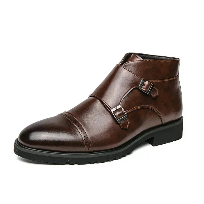 Double Buckle Monk Boots