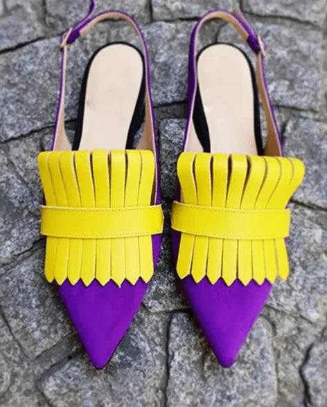 Montaracrest open-back pointed décolleté shoe with a stylish heel, featuring a sleek design and elegant silhouette.