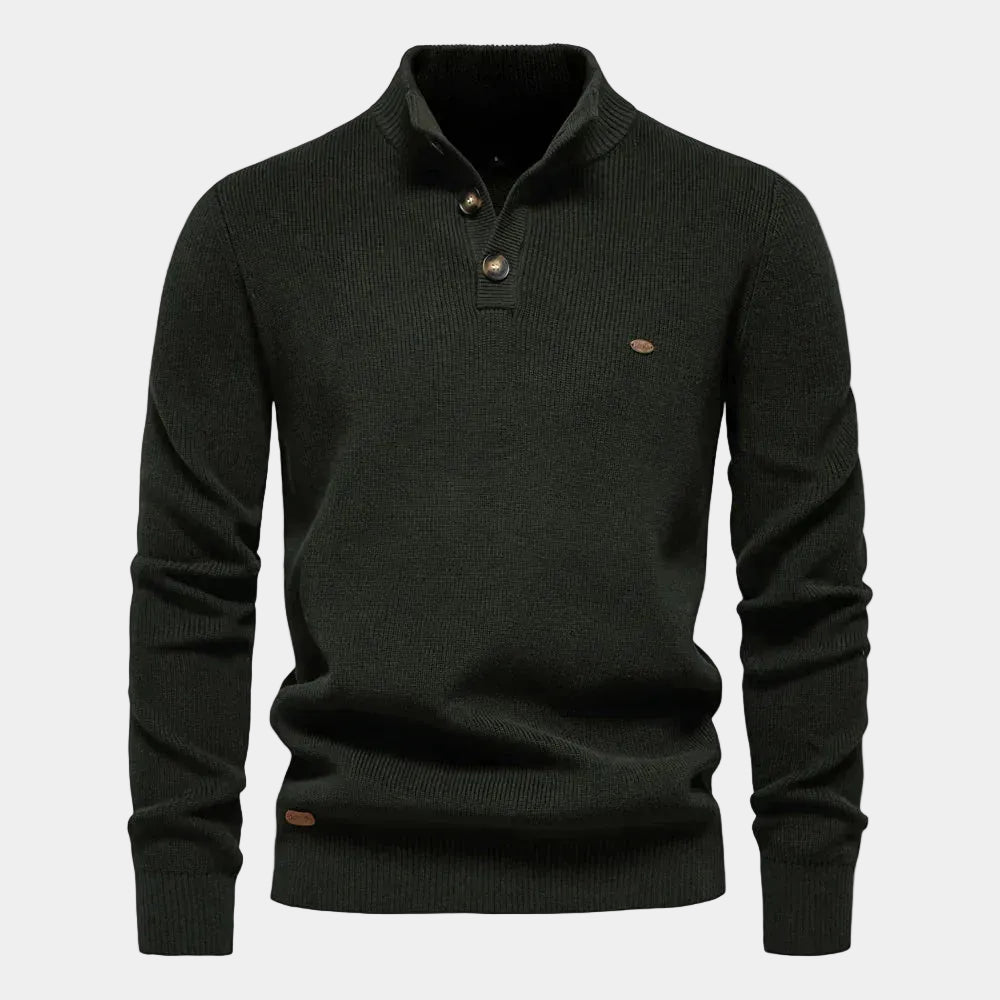 Konrad | Elegante Pullover Da Uomo Con Design A Bottoni - Montaracrest