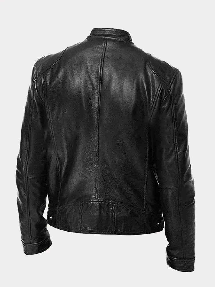 Casual Leather Jacket - Montaracrest
