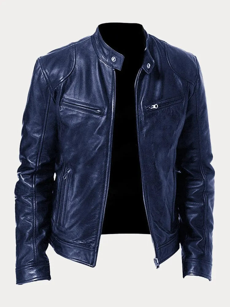 Casual Leather Jacket - Montaracrest