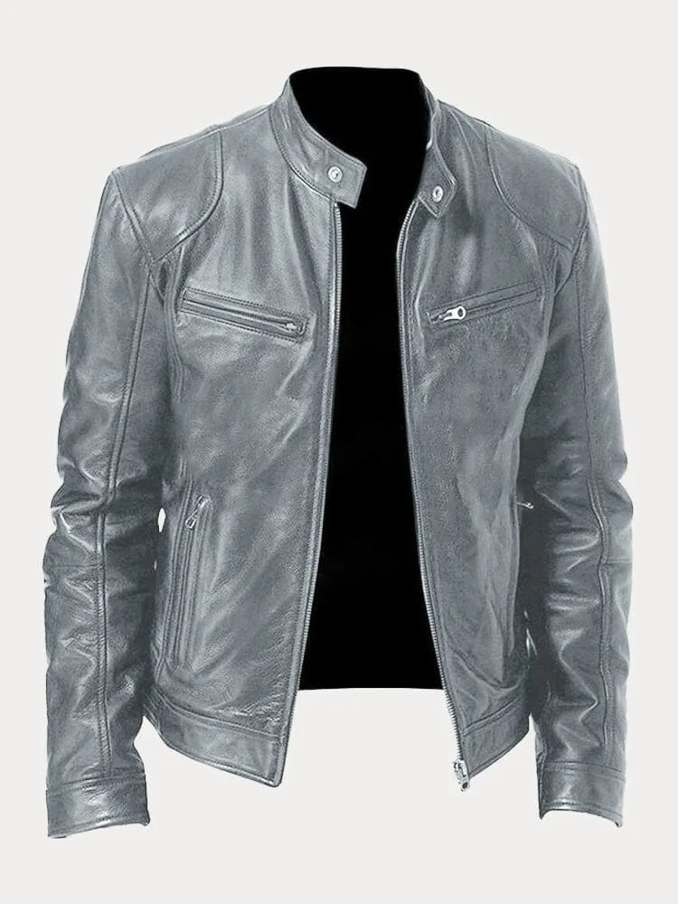 Casual Leather Jacket - Montaracrest