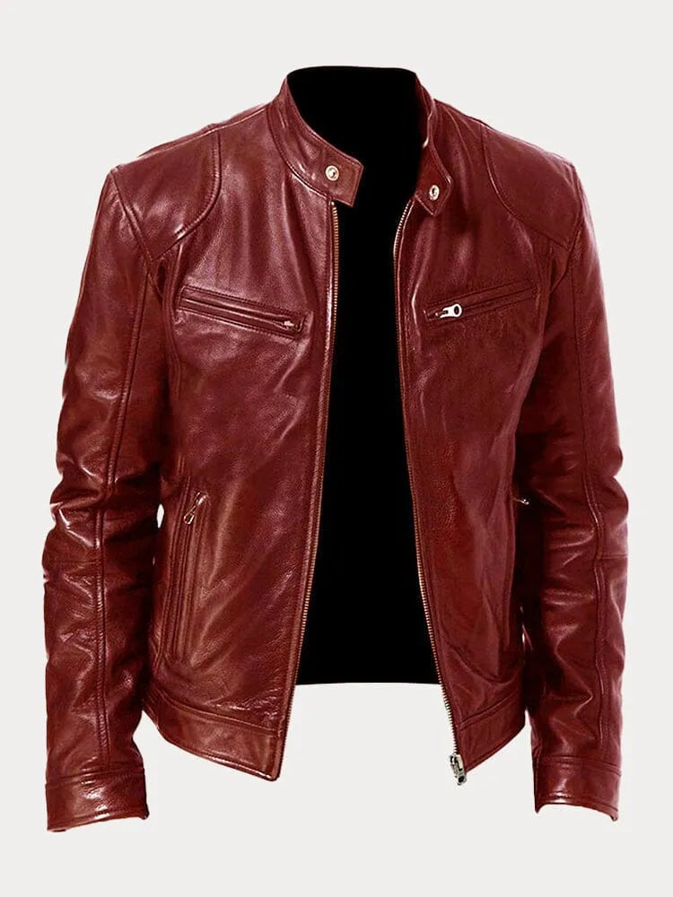Casual Leather Jacket - Montaracrest