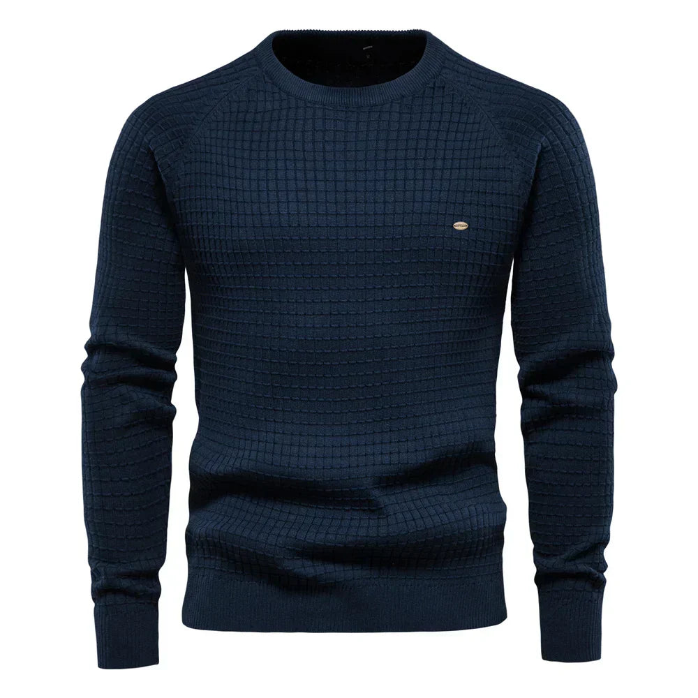 Men's Checked Pattern Pullover - Montaracrest