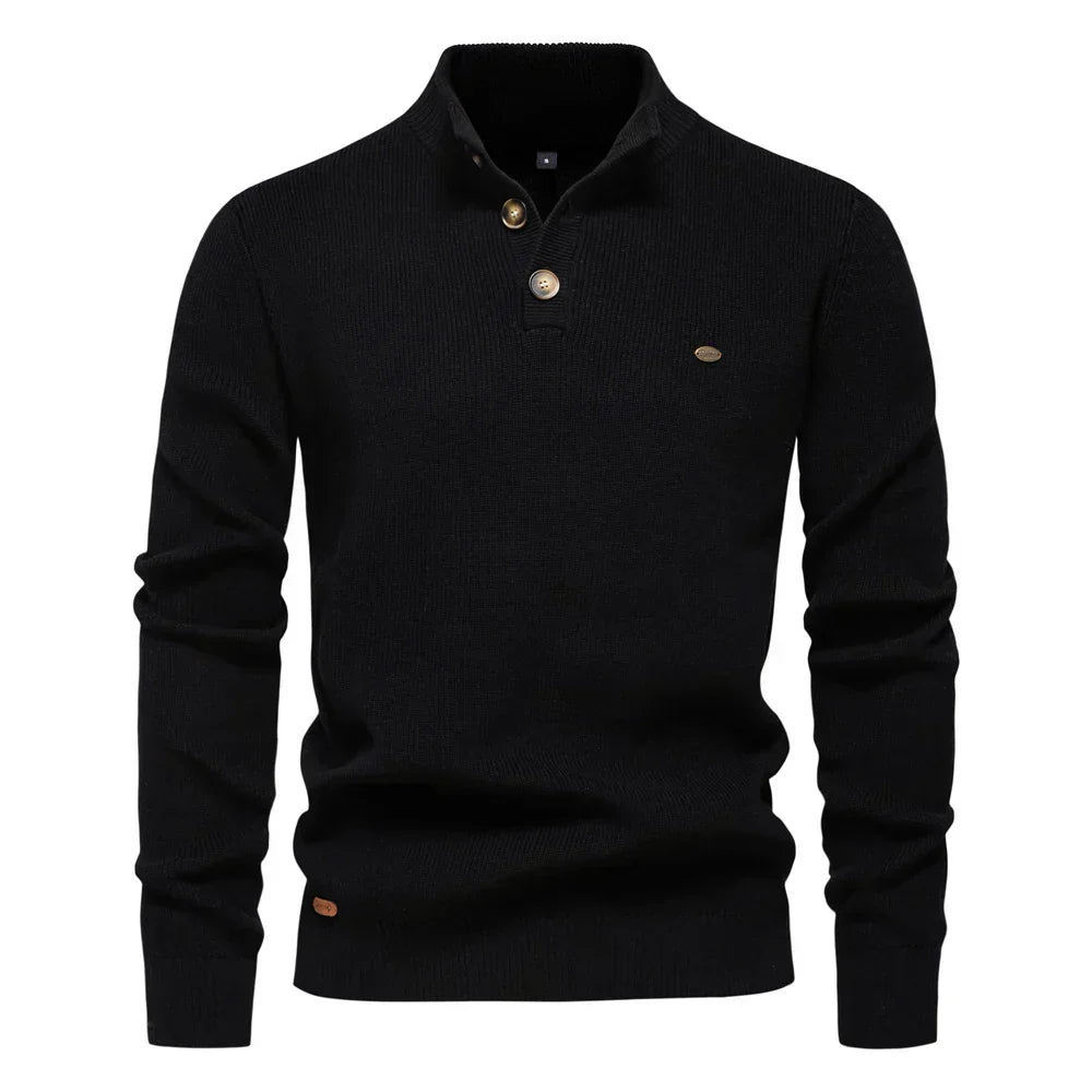 Konrad | Elegante Pullover Da Uomo Con Design A Bottoni - Montaracrest