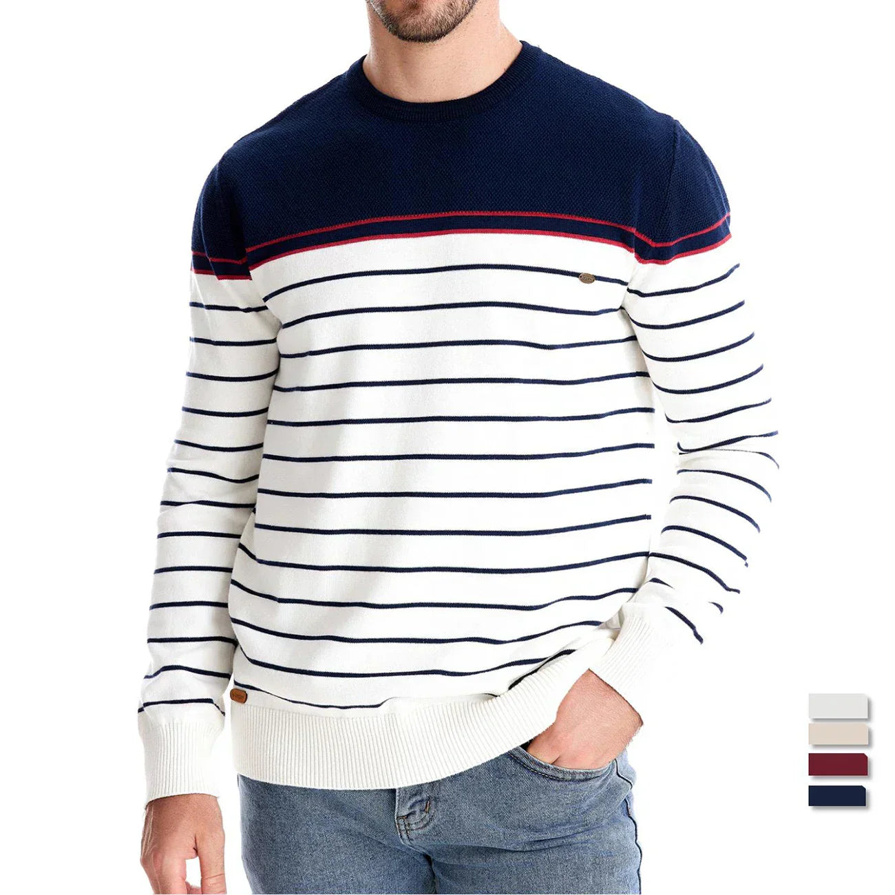 Men's Striped Sweater - Montaracrest
