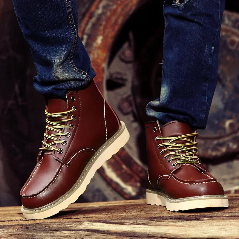 Genuine Leather Retro Boots