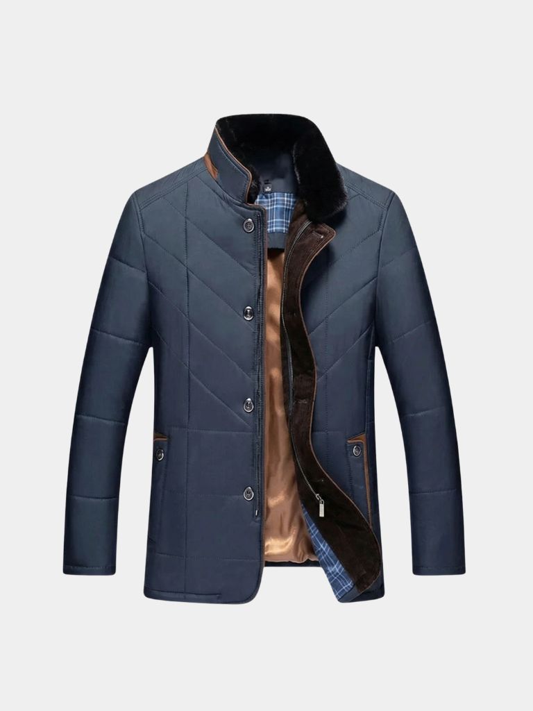 Montaracrest insulated winter jacket, Jas style, featuring quilted design and warm filling, suitable for cold weather.