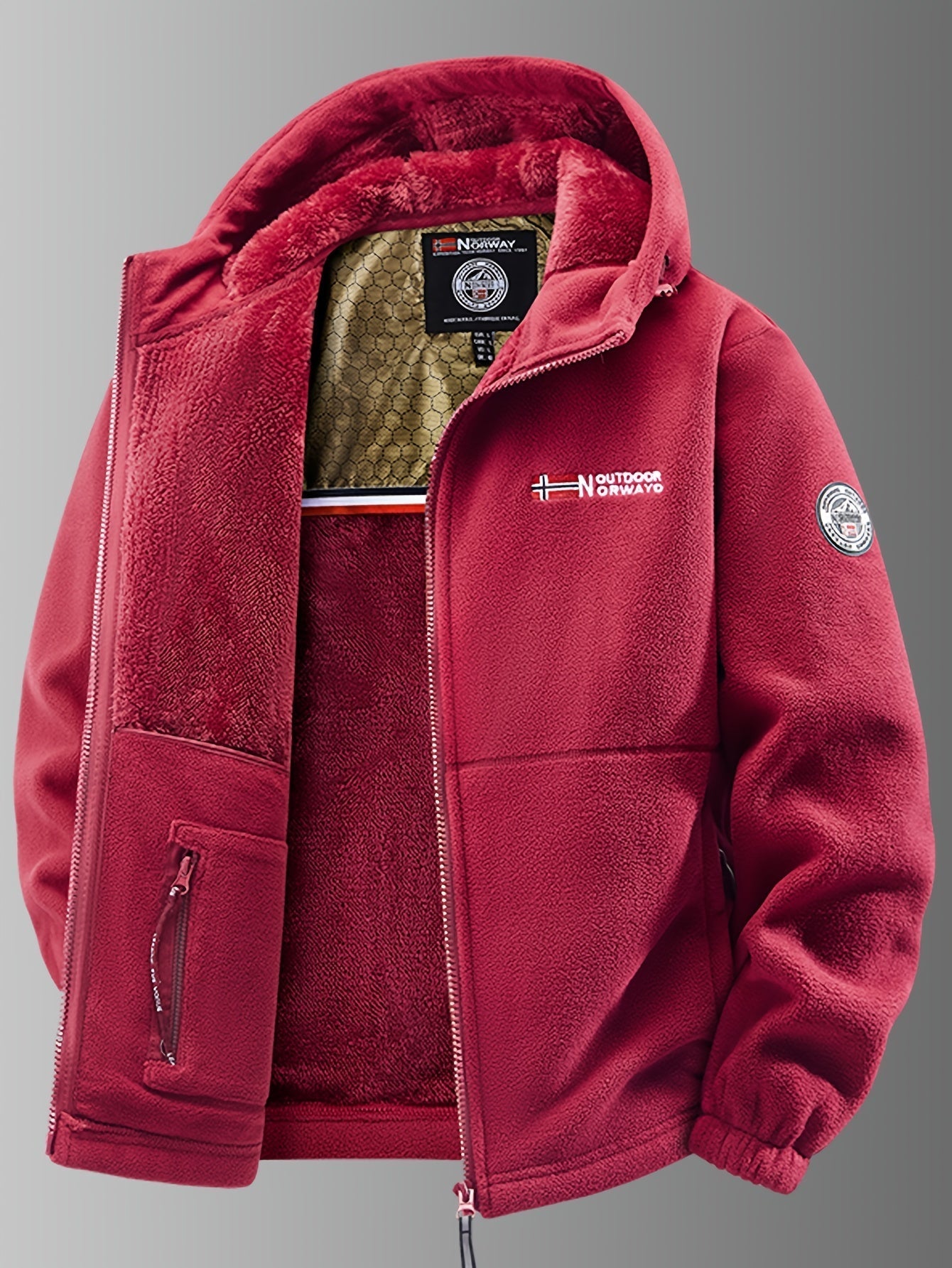 Montaracrest Nathaniel winter thermofleece jacket in dark color, featuring a cozy, insulated design for cold weather.