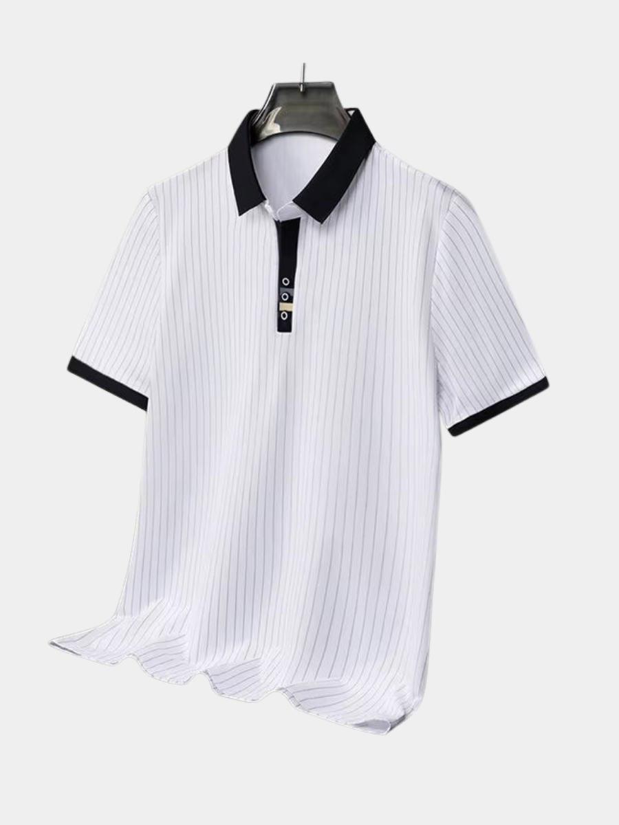 Refined Striped Polo Shirt
