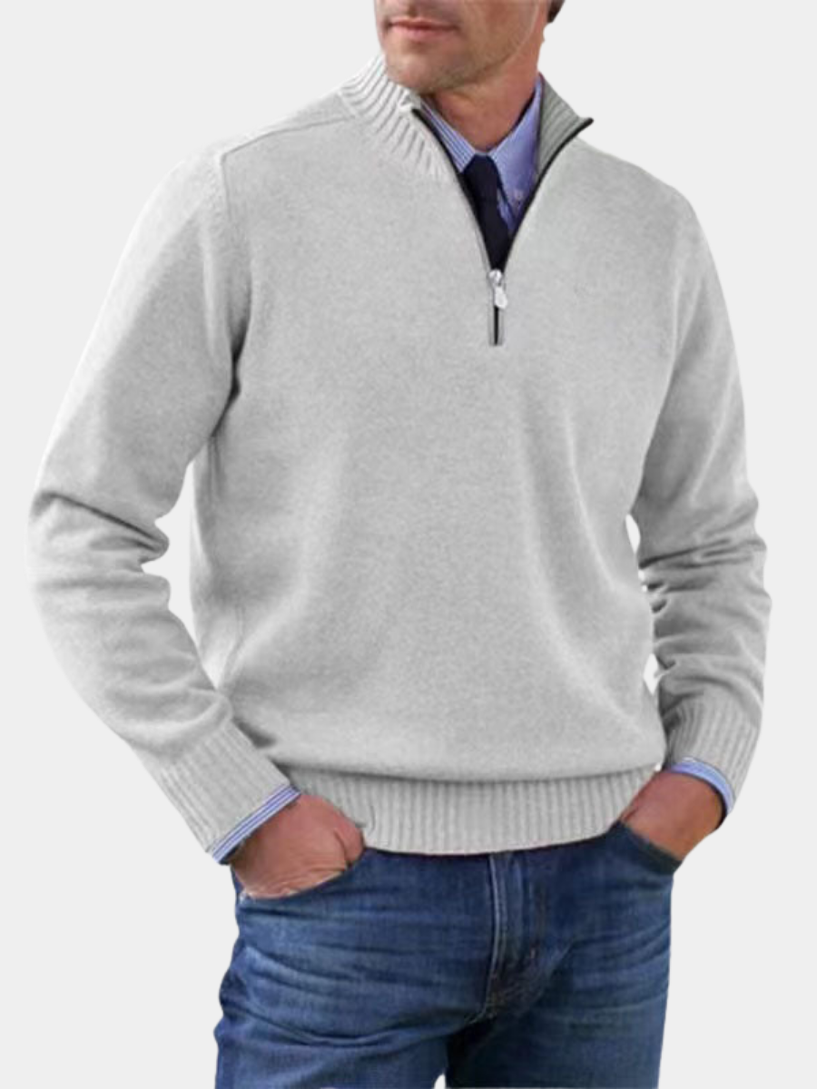 Elegant Men's Half-Zip Sweater
