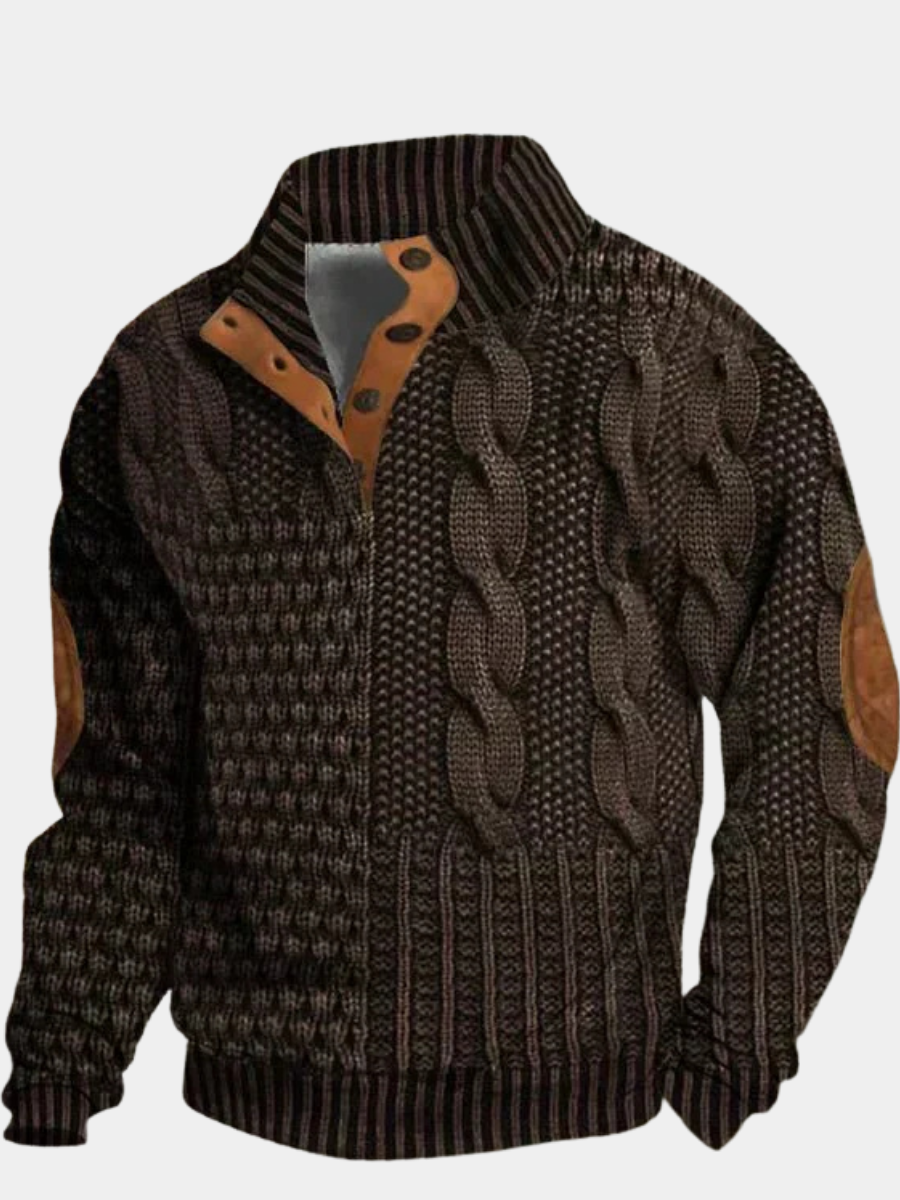 Retro Printed Sweater