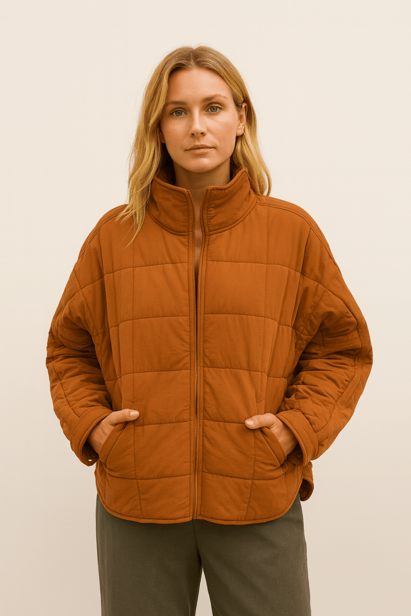 April – Giacca Piumino Compatta Leggera Con Zip - Montaracrest