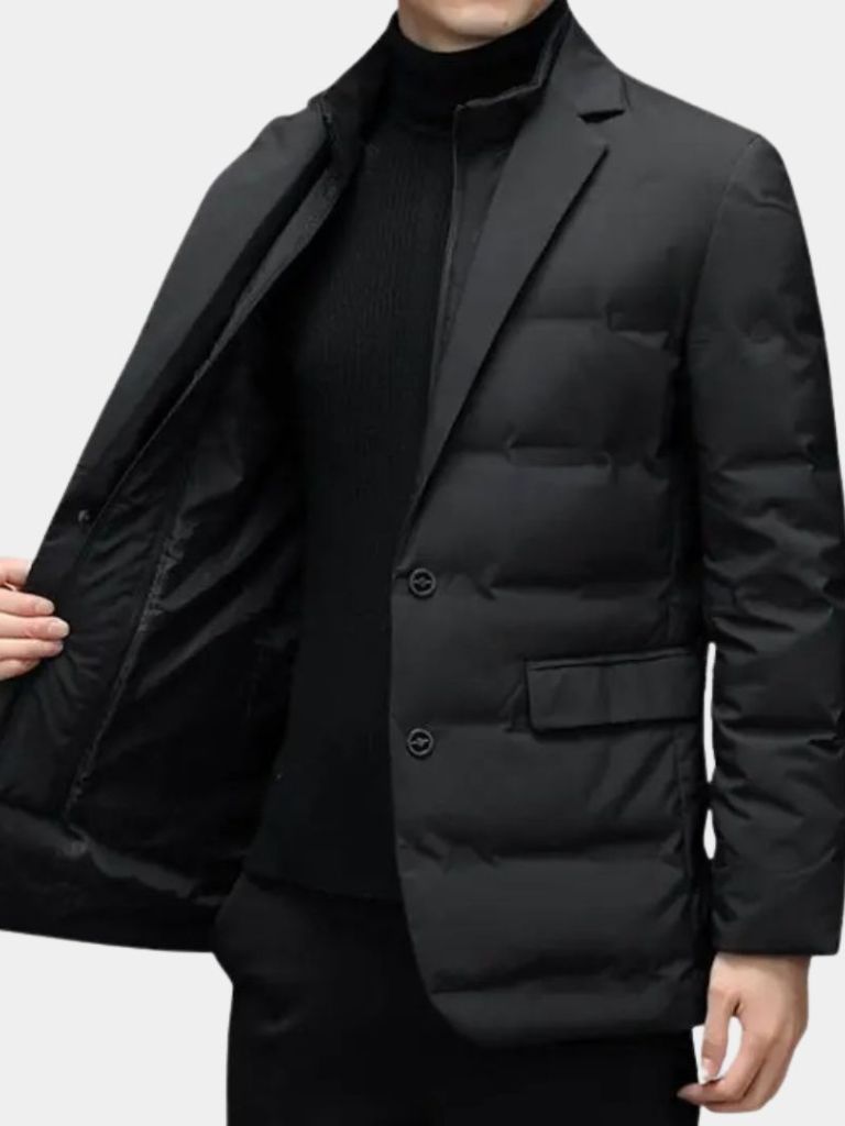 Montaracrest Aristocrat winter jacket, warm and stylish, with a cross crown design, suitable for cold weather.