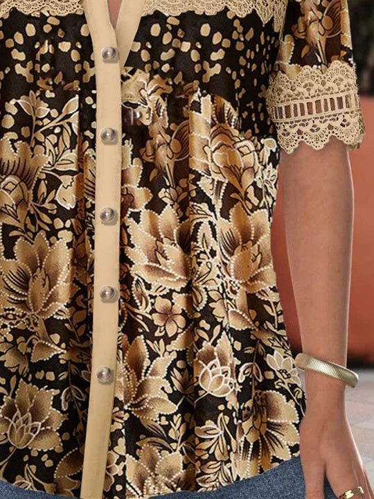 Trina | Lace Graphic Top