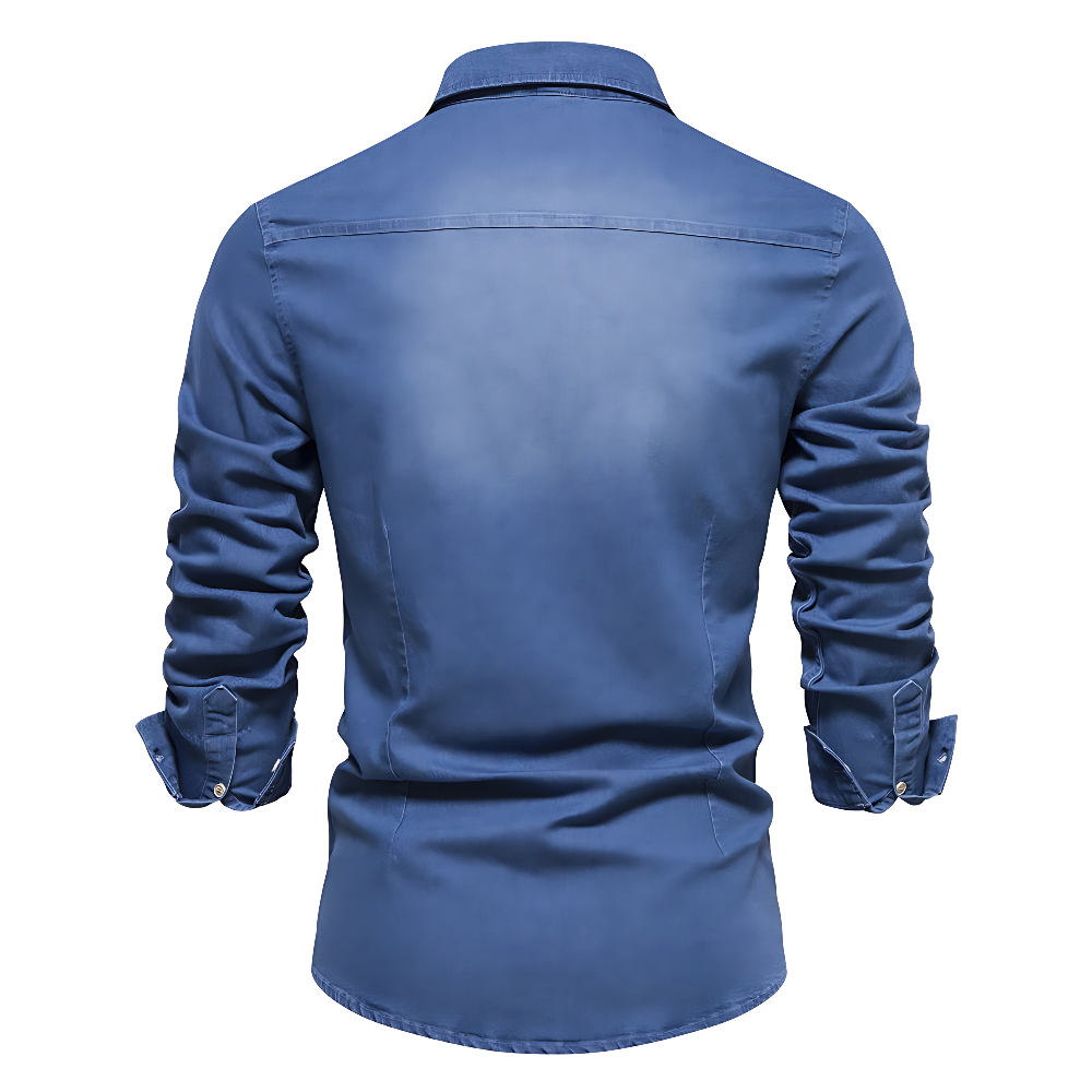 Stylish Slim Fit Denim Shirt