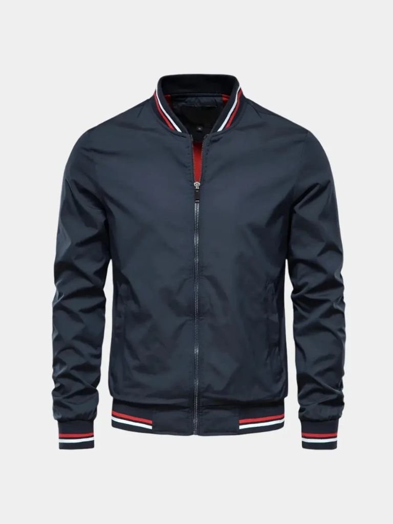 Casual bomber jacket by Montaracrest with a cross crown design, featuring a stylish, relaxed fit and classic bomber style.