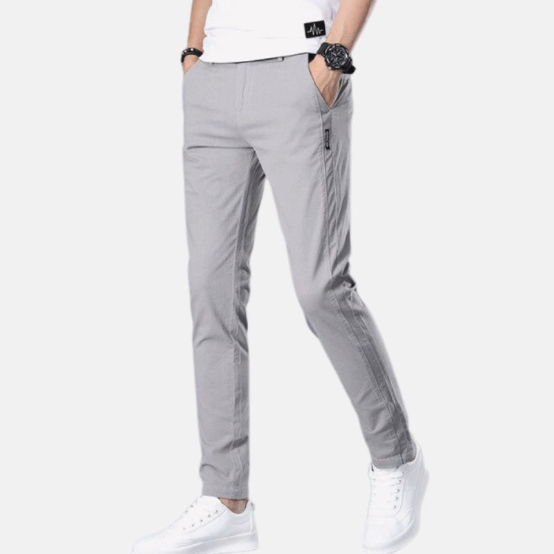 Beau | Slim-Fit Lightweight Cotton Trousers