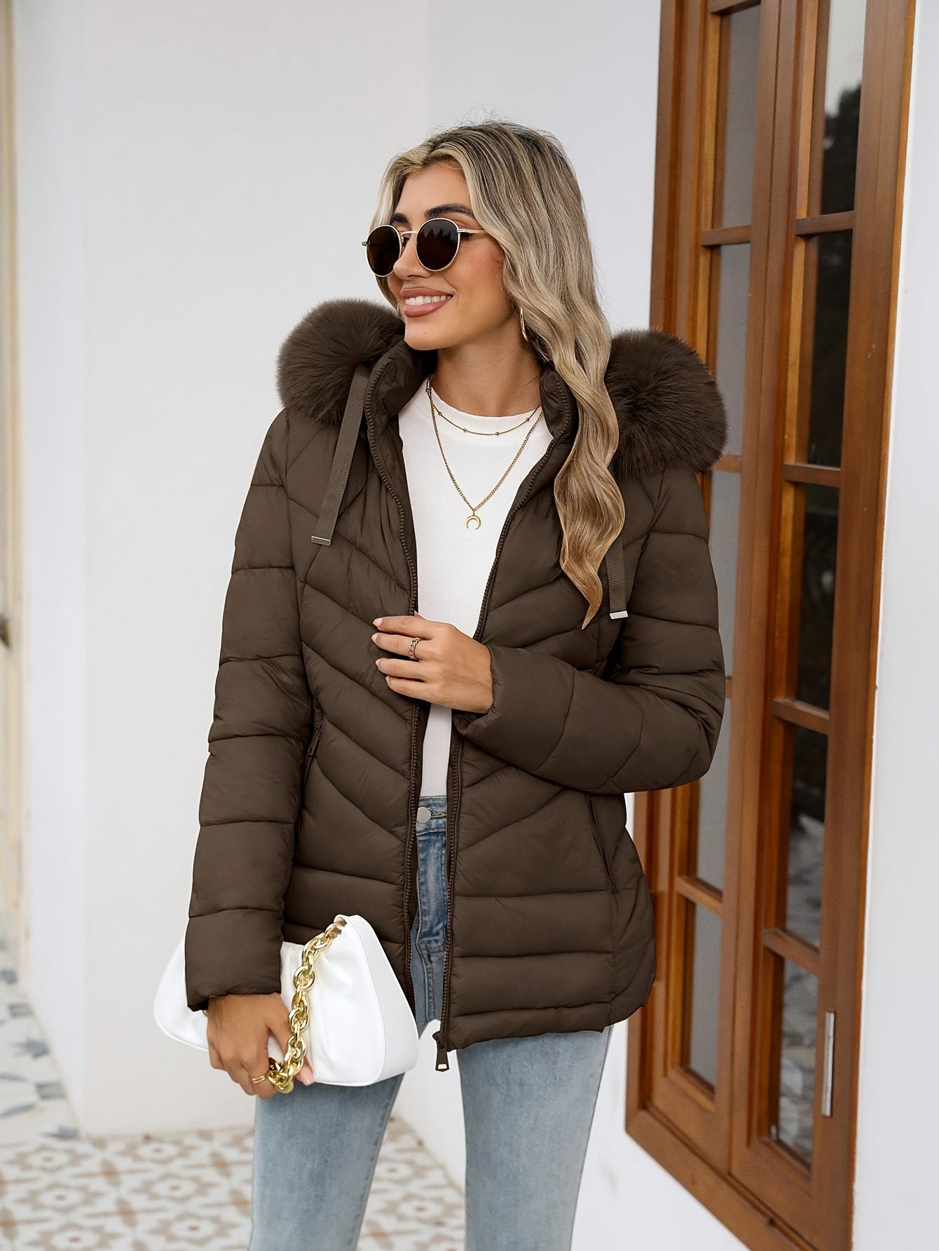 Ruby | Faux-Fur Hooded Quilted Puffer Jacket