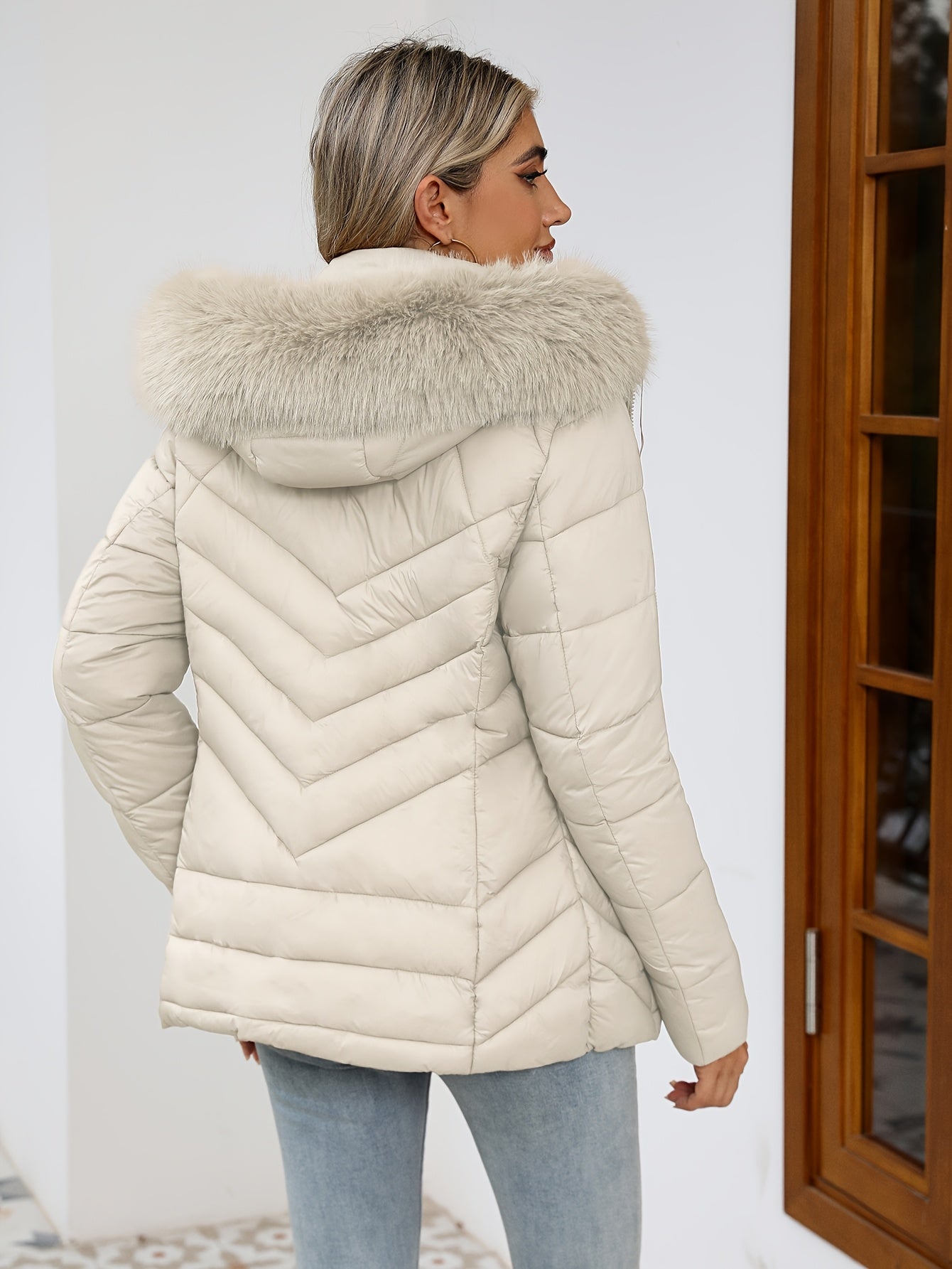Ruby | Faux-Fur Hooded Quilted Puffer Jacket