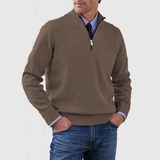 Elegant Men's Half-Zip Sweater