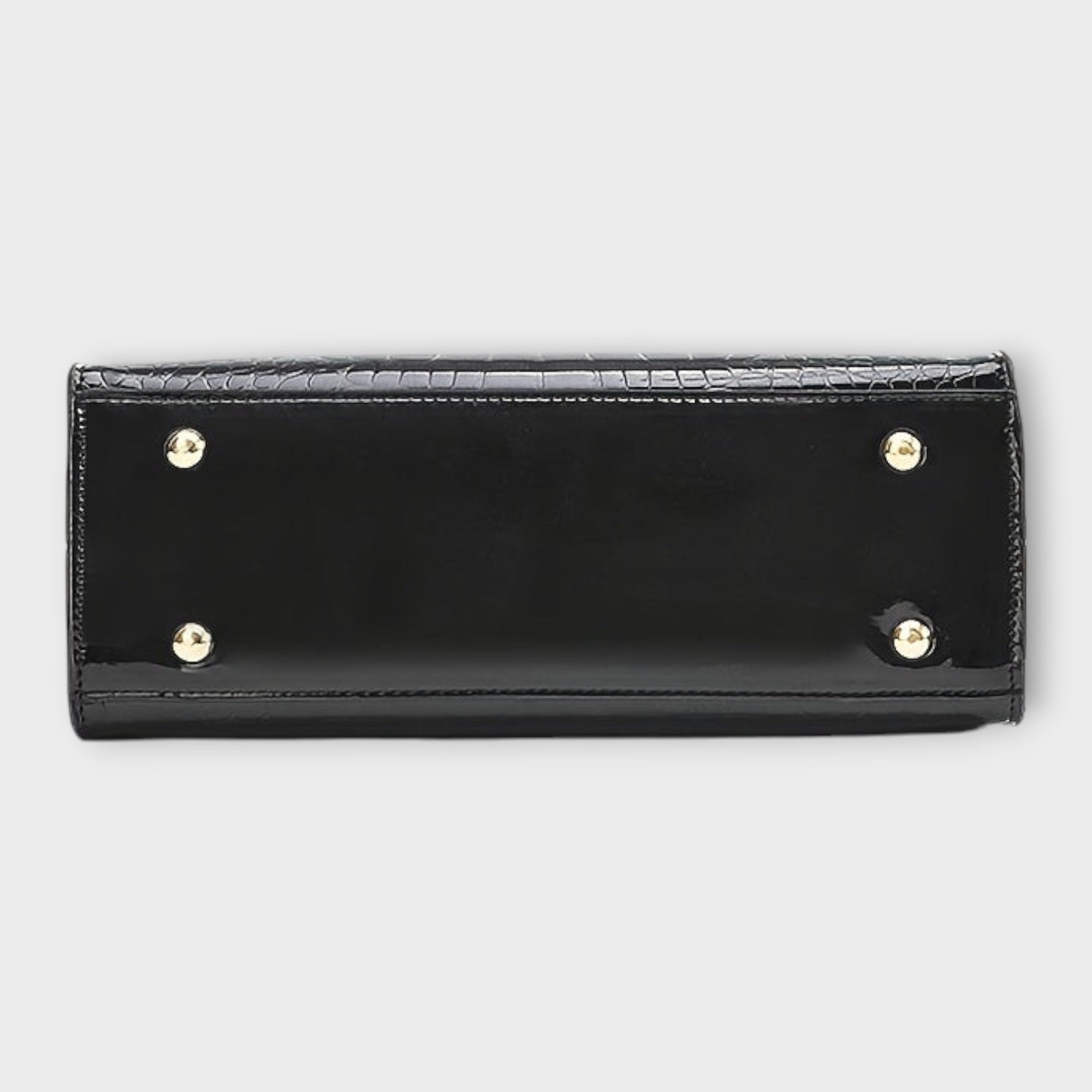 Maison Verdelle -  Shiny Crocodile Skin Pattern Handbag