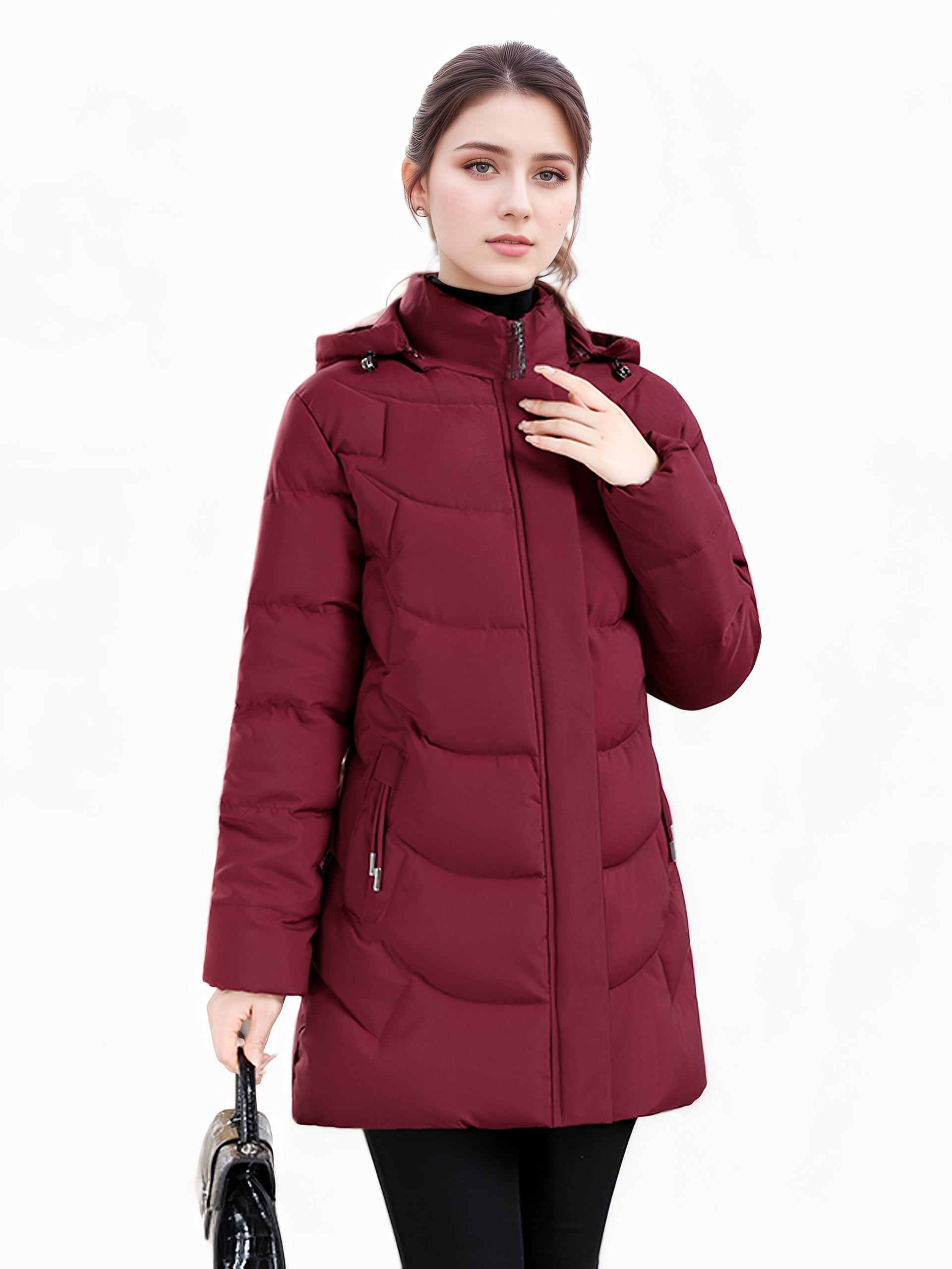 Olivia | Longline Hooded Puffer Coat