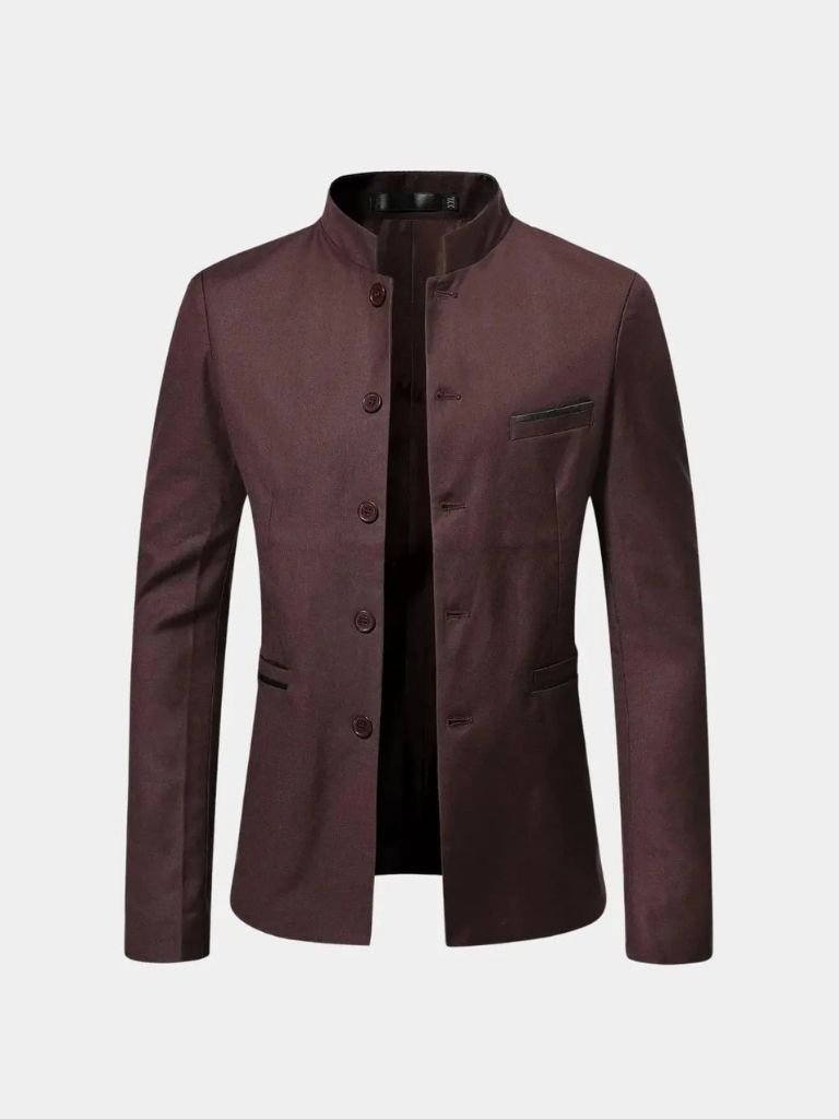 Elegant collar jacket by Montaracrest featuring a stylish cross crown design, perfect for sophisticated casual wear.