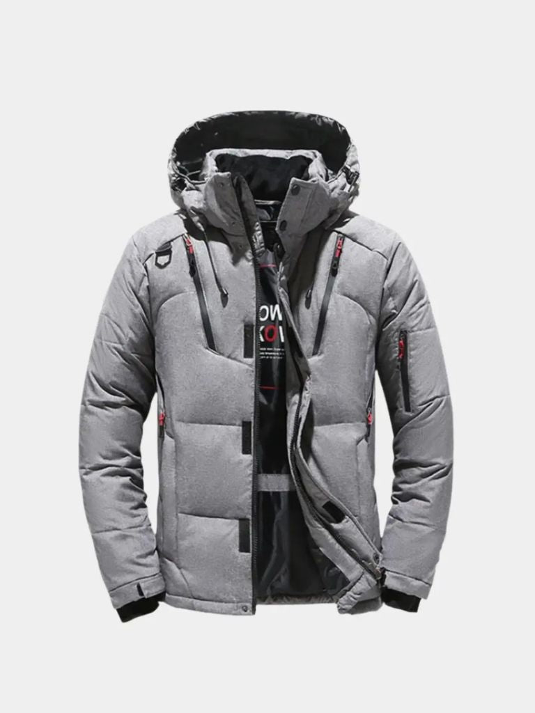 Montaracrest Giacca Puffer Essenziale in Jas, lightweight insulated jacket with a cross-crown design and stand collar.