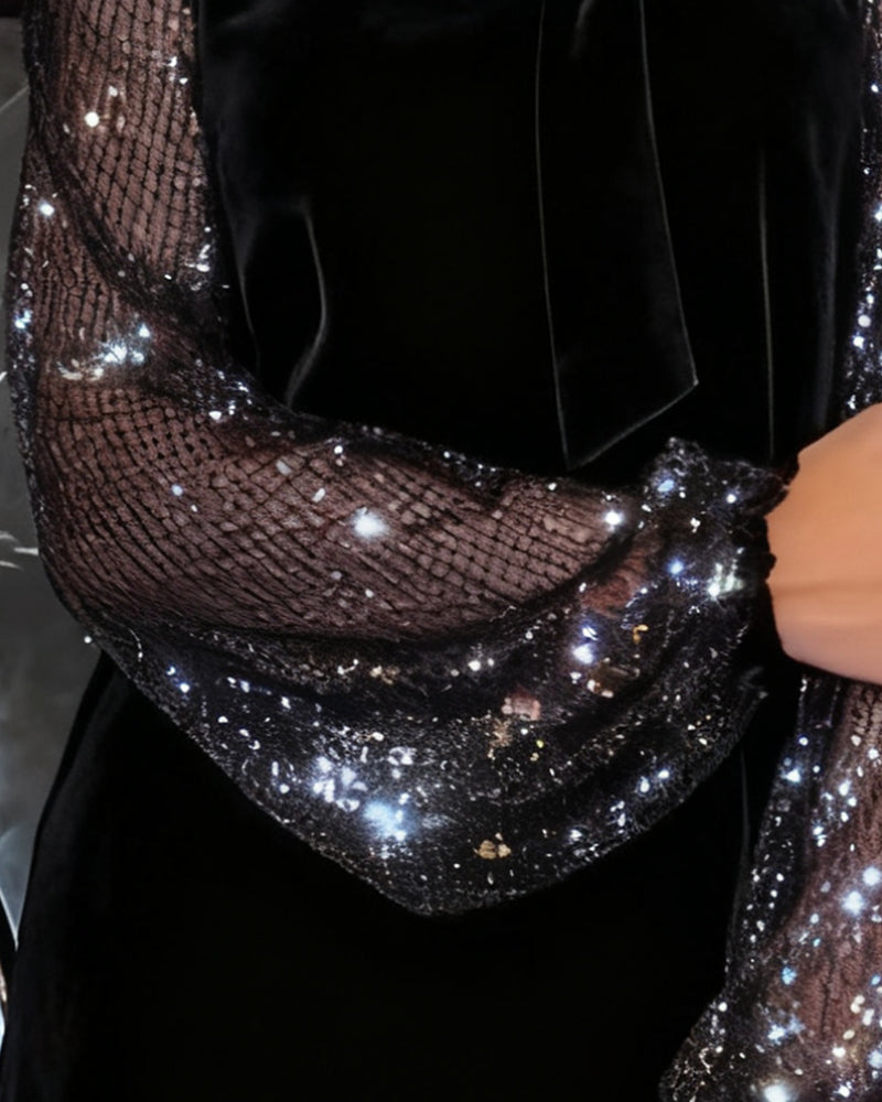 Elisavine™ | Elegant Lantern Sleeve Dress