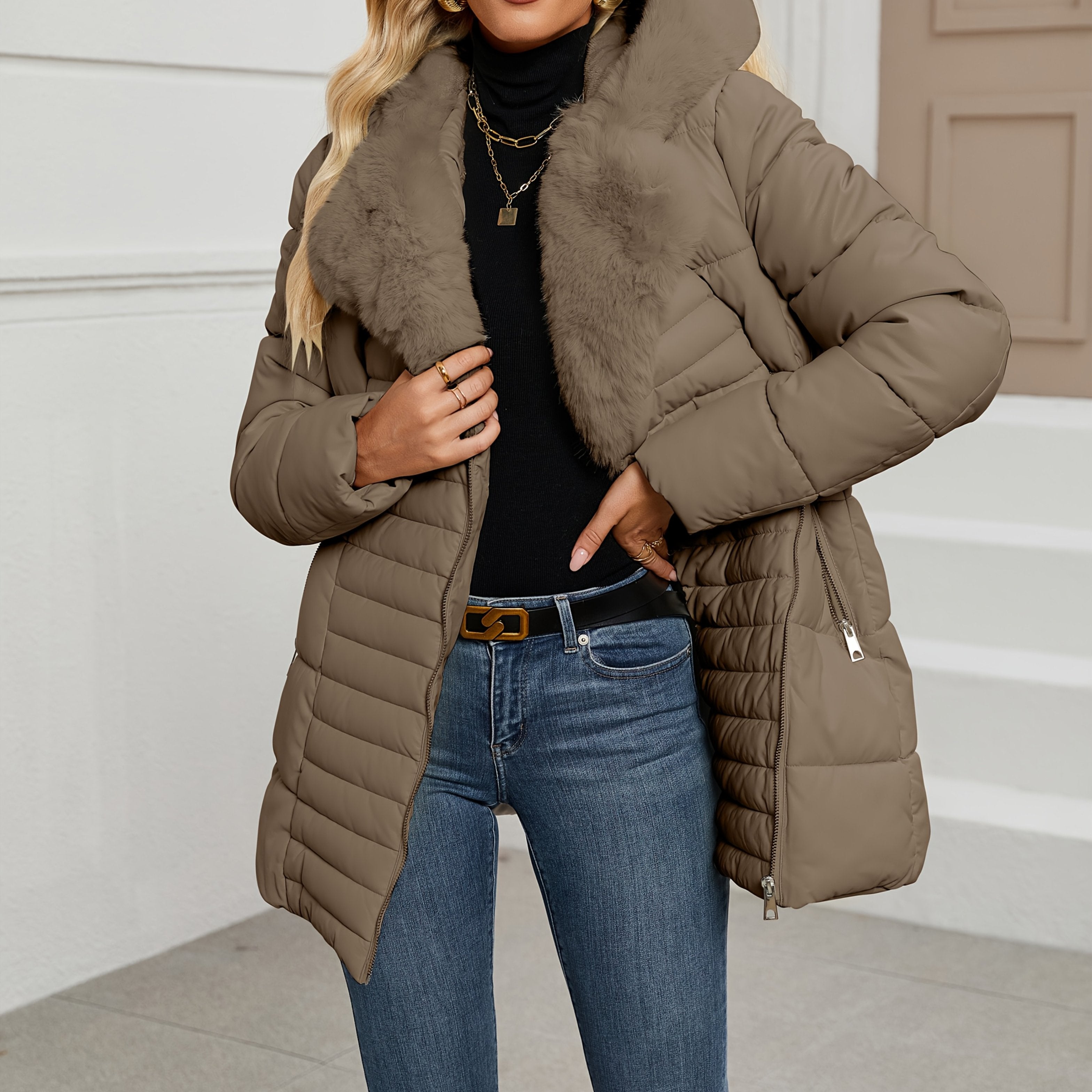 Sophie | Luxe Faux-Fur Collar Puffer Coat