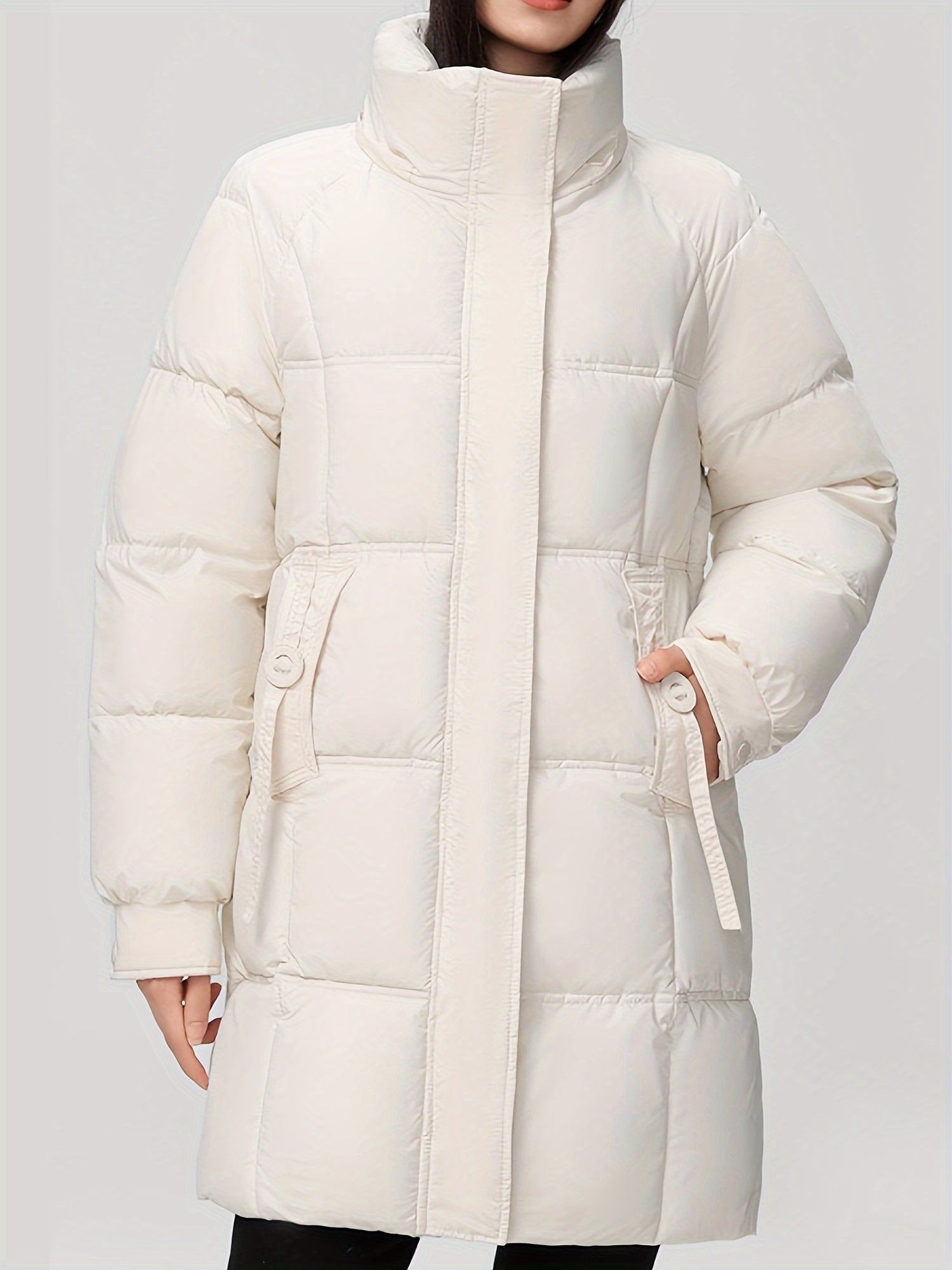 Amelia | Belted Hooded Longline Puffer Coat