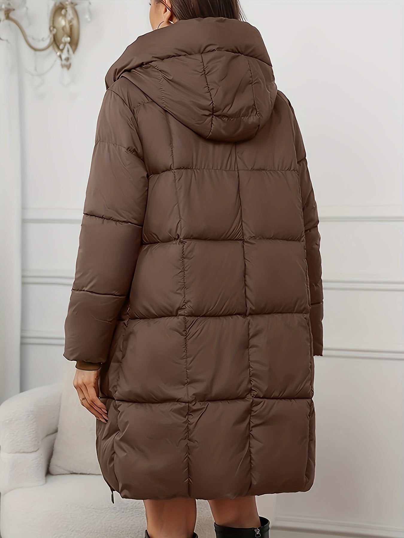 Hannah | Longline Hooded Puffer Coat
