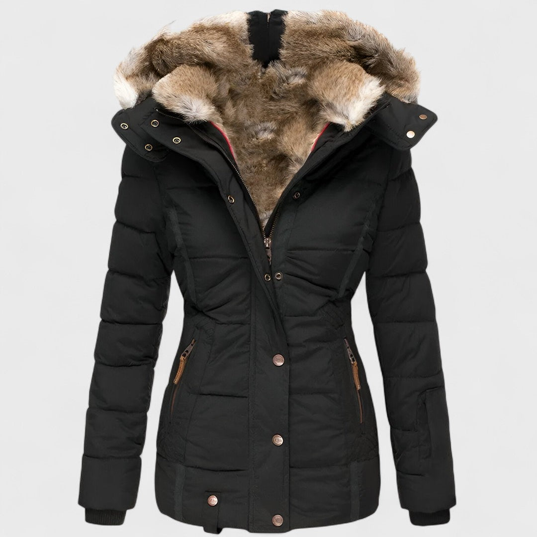 Annamarie - Puffer con cappuccio e design magro adatto - Montaracrest