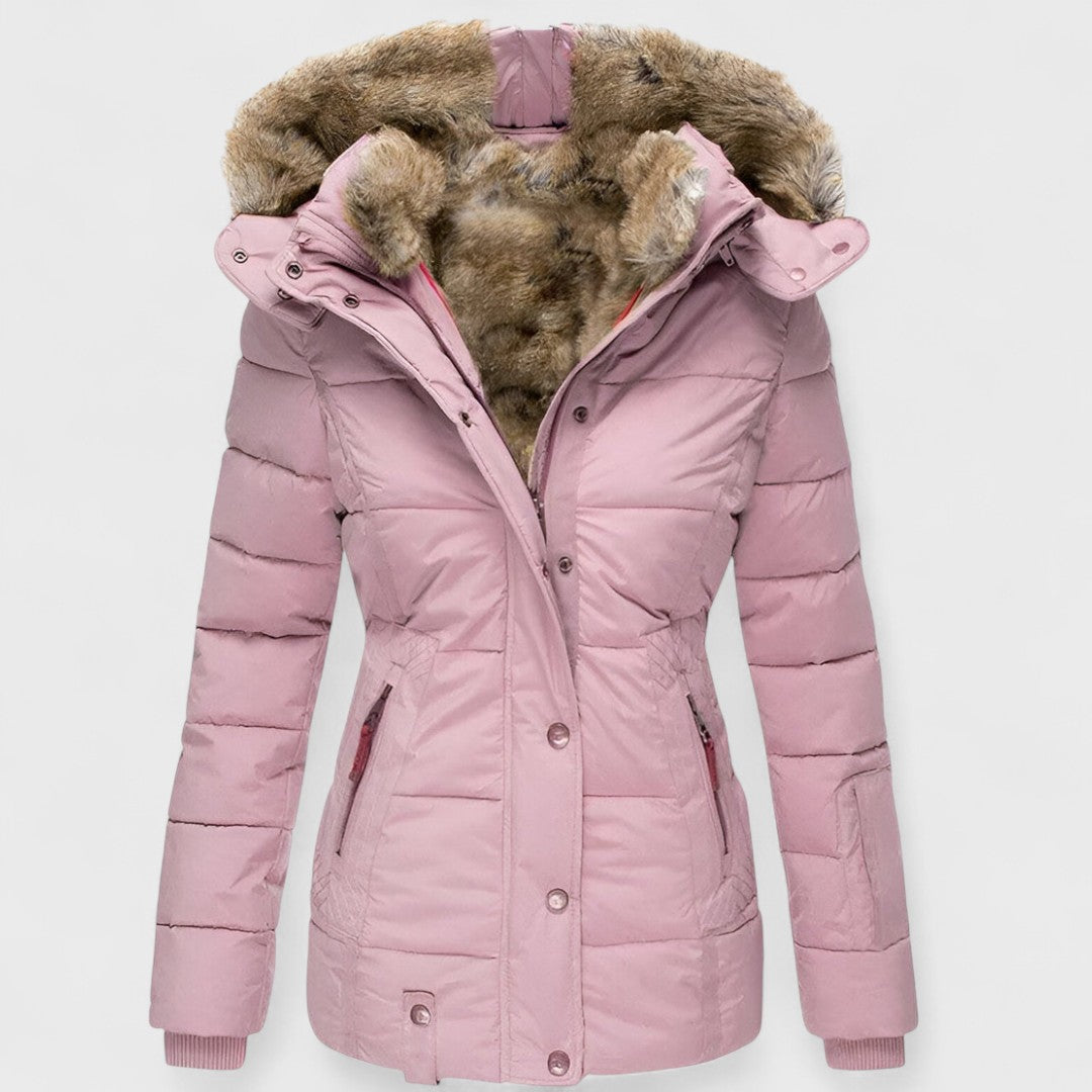 Annamarie - Puffer con cappuccio e design magro adatto - Montaracrest