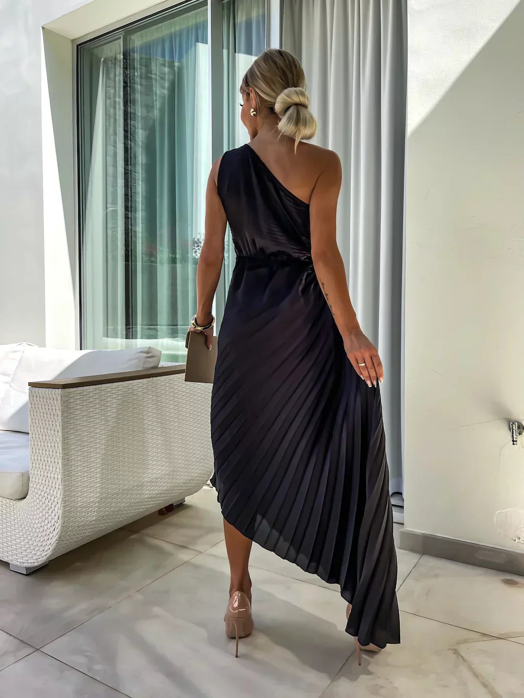 Floral Asymmetry Dress - Montaracrest